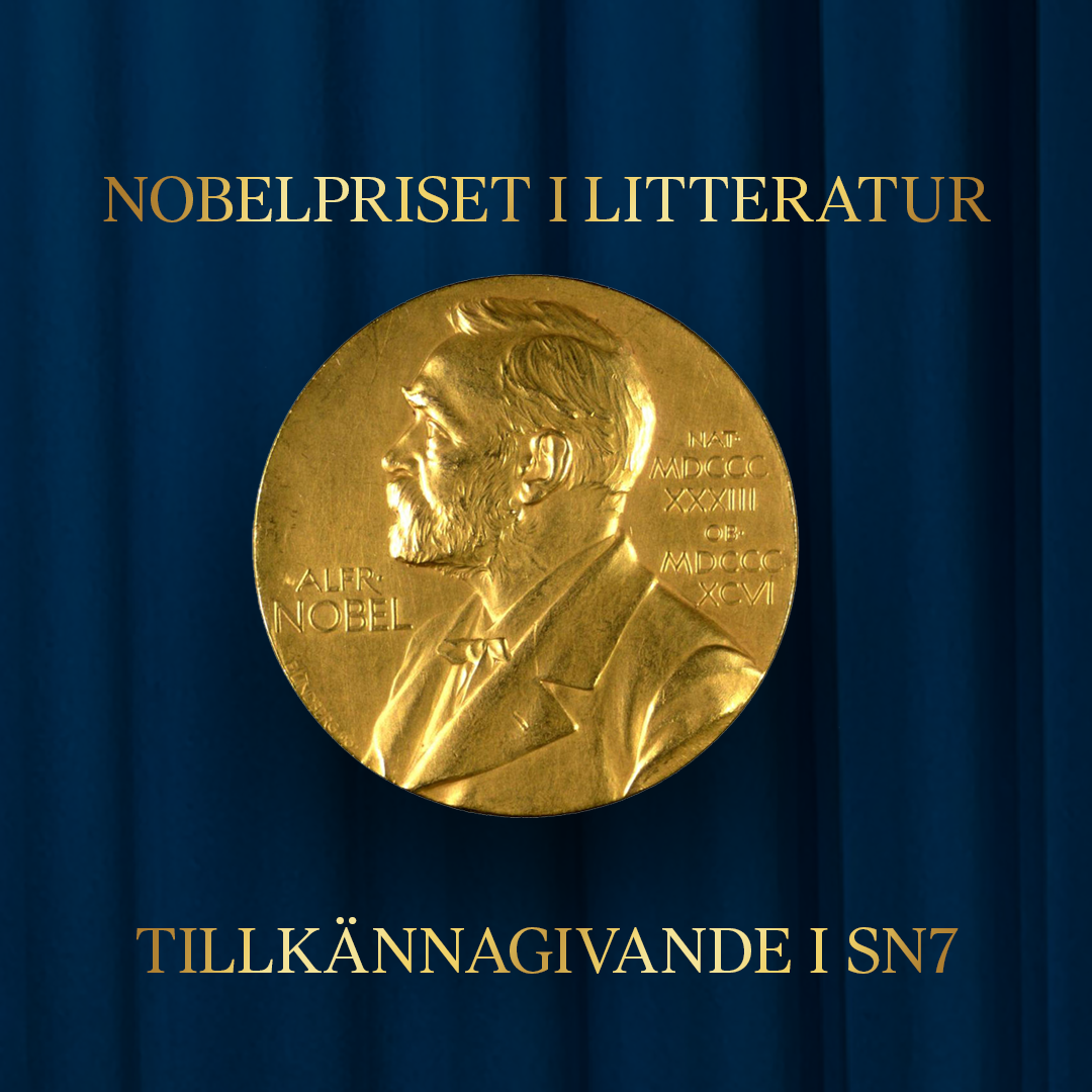 Tillkännagivande av nobelpriset i litteratur 2023 Stora Nygatan 7